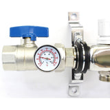 1 in. NPT Inlet x 1/2 in. Stainless Steel Compression Connection 3-Outlet Radiant Heating Manifold