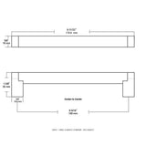 Stratford Bar 6-5/16 in. (160 mm) Matte Black Cabinet Pull - Super Arbor