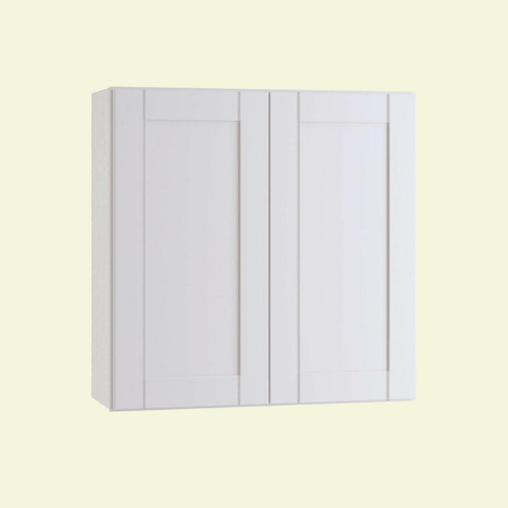 Vesper White Shaker Assembled Plywood 30 in. x 30 in. x 12 in. Wall Kitchen Cabinet with Soft Close - Super Arbor