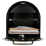 Reliant Large, Locking, Post Mount Mailbox, Black - Super Arbor