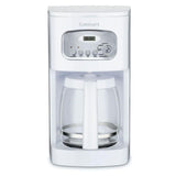12-Cup White Drip Coffee Maker with Carafe