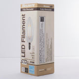 Bulbrite 40W Equivalent Warm White Light B11 Dimmable LED Filament Light Bulb (4-Pack)