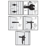 Everbilt Black Deluxe Latch Gate Set