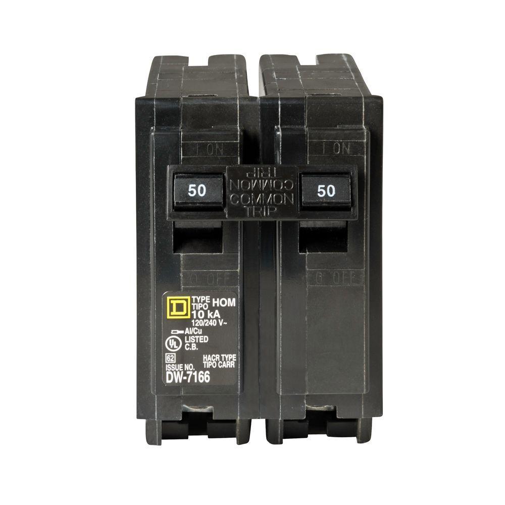 Homeline 50 Amp 2-Pole Circuit Breaker