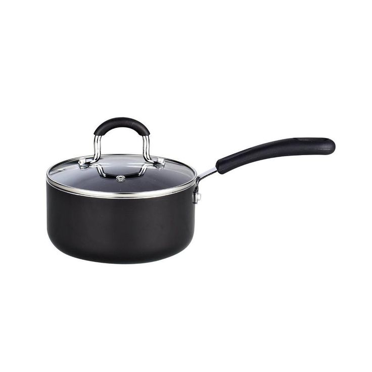 8-Piece Aluminum Nonstick Cookware Set in Black