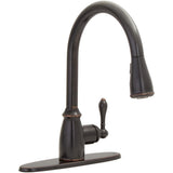 Canton Single-Handle Pull-Down Sprayer Kitchen Faucet in Tuscan Bronze - Super Arbor