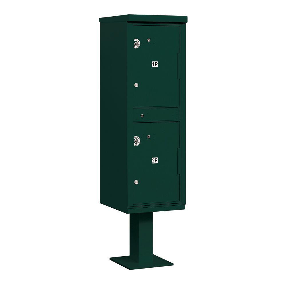 3300 Series USPS 2-Compartments Outdoor Parcel Locker in Gray - Super Arbor