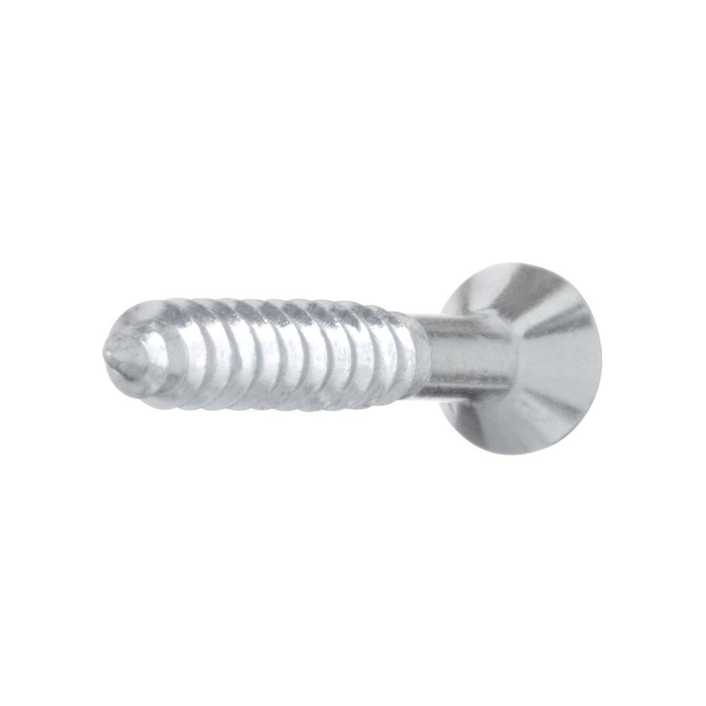 #8 x 1-1/4 in. Phillips Flat Head Zinc Plated Wood Screw (100-Pack)