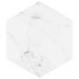 Merola Tile Classico Carrara Hexagon 7 in. x 8 in. Porcelain Floor and Wall Tile (7.67 sq. ft. / case)
