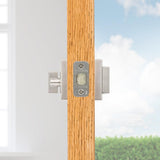 Prestige Spyglass Satin Nickel Square Single Cylinder Deadbolt Featuring SmartKey Security - Super Arbor
