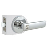 Westwood Bright Chrome Bed/Bath Door Lever with Round Rose