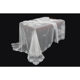 80 in. x 80 in. Merrigold Lace Embroidered Tablecloth with Beaded Accents