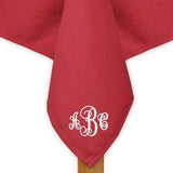 Christmas 60 in. x 104 in. Red Solid Polyester Tablecloth