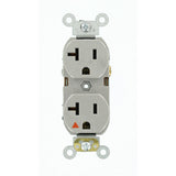20 Amp Industrial Grade Heavy Duty Isolated Ground Duplex Outlet, Orange - Super Arbor