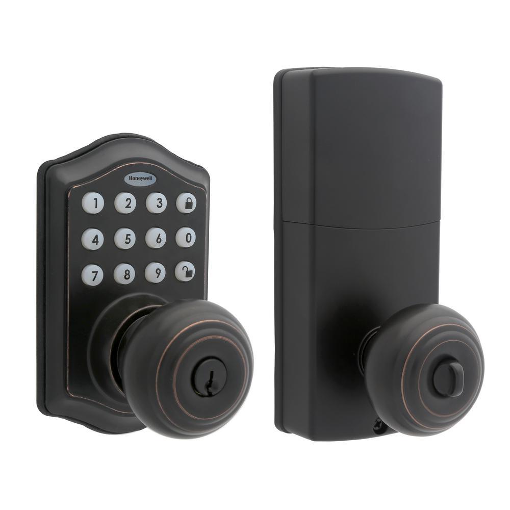 Oil Rubbed Bronze Keypad Electronic Knob Entry Door Lock - Super Arbor