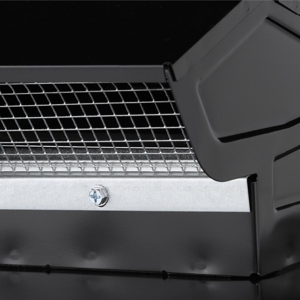 3 in. to 4 in. Roof Vent Kit for Round Duct Steel in Black - Super Arbor