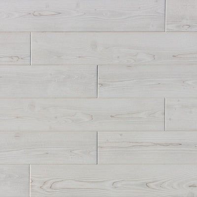 TRUE PORCELAIN CO. Aspen Light Grey 6-in x 36-in Glazed Porcelain Wood Look Floor Tile