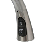 Pasadena Single-Handle Pull-Down Sprayer Kitchen Faucet with Soap Dispenser in Stainless Steel - Super Arbor