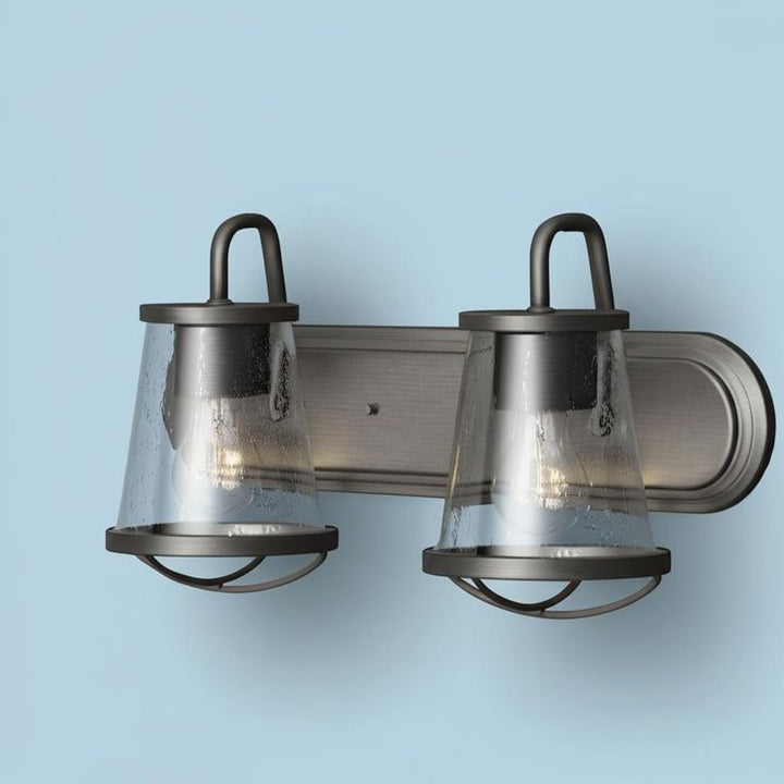 Home Decorators Collection Georgina 2-Light Weathered Iron Vanity Light