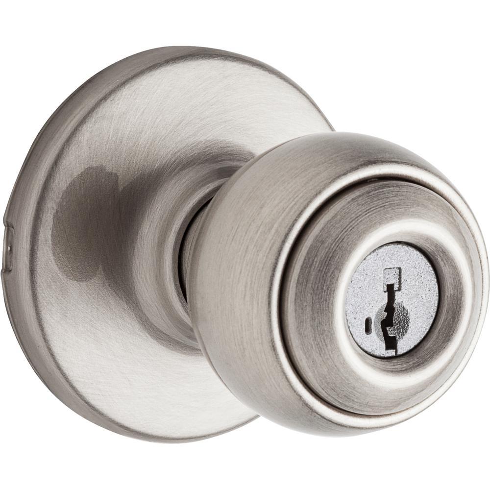 Polo Satin Nickel Entry Door Knob Featuring SmartKey Security - Super Arbor