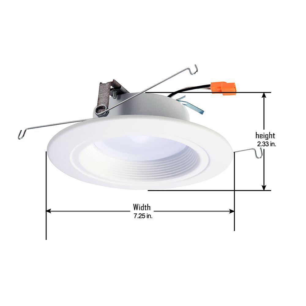 RL 5 in. and 6 in. White Wireless Smart Integrated LED Recessed Downlight Ceiling Fixture Selectable Color Temperature - Super Arbor