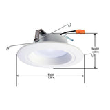 RL 5 in. and 6 in. White Wireless Smart Integrated LED Recessed Downlight Ceiling Fixture Selectable Color Temperature - Super Arbor