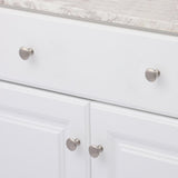 1-1/8 in. Brushed Nickel Contemporary and Modern Knob - Super Arbor