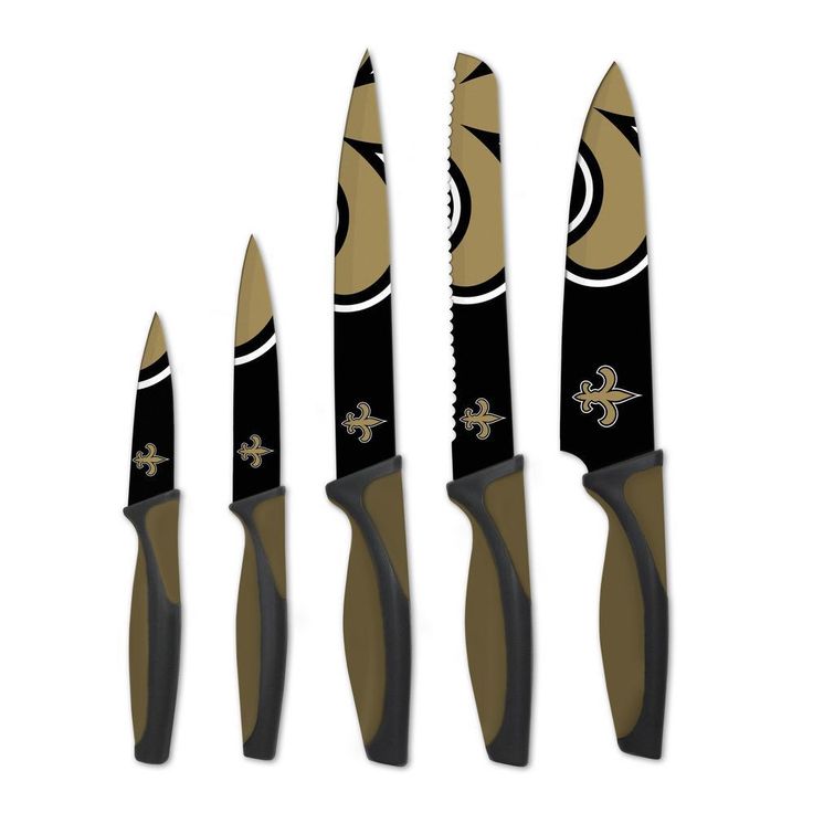 NFL New Orleans Saints 5-Piece Kitchen Knives
