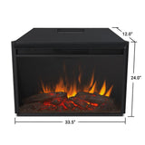 Whittier 58 in. Freestanding Electric Fireplace in Rustic White - Super Arbor