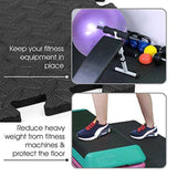 Zimtown 42 Pcs Interlocking Foam Floor Tiles, 168Sq Eva Black Puzzle Exercise Mat, Protective Flooring Pad Gym Equipment Cushion, for Exercising, Yoga, Kids, Babies, Playroom, Camping