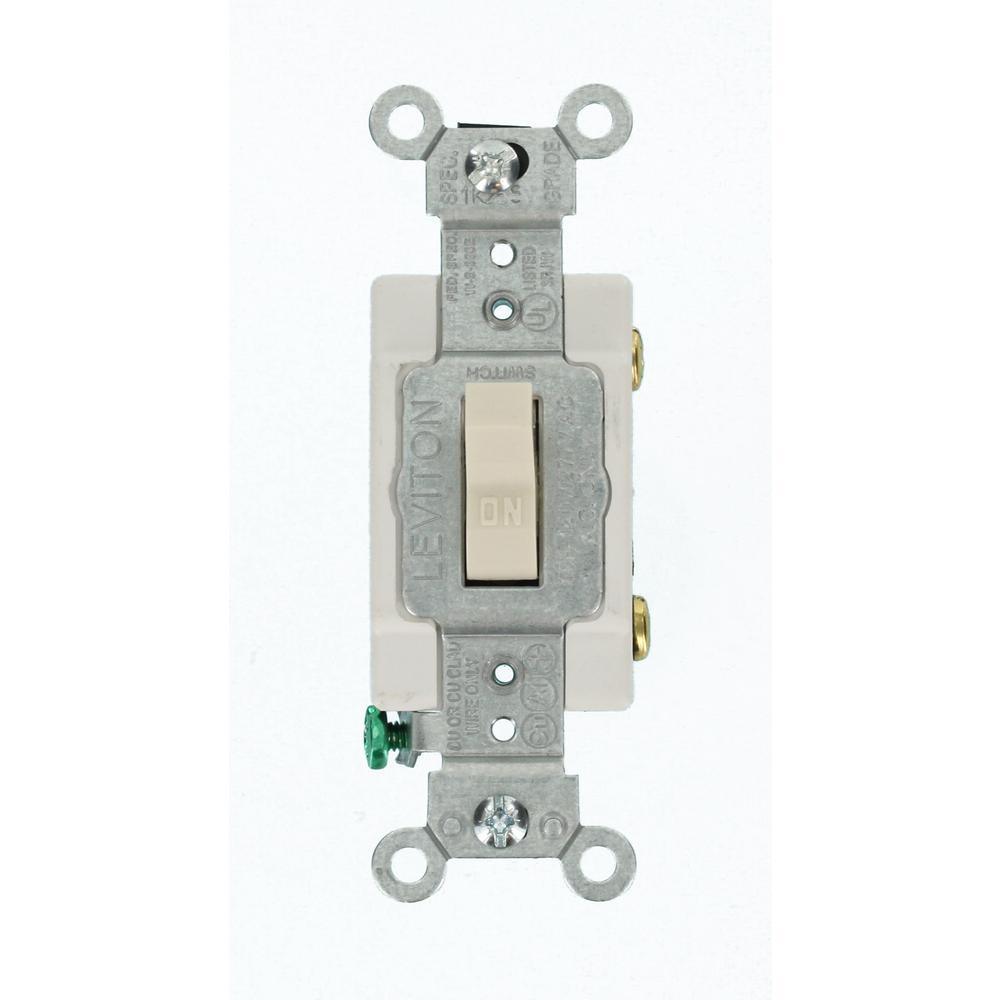 15 Amp Commercial Grade Single Pole Toggle Switch, Gray - Super Arbor