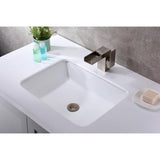 Dahlia Series 7.25 in. Ceramic Undermount Sink Basin in White - Super Arbor