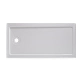Jetcoat 32 in. x 60 in. x 78 in. 5-Piece Shower Kit in Carrara White with Left Drain 30 in. Base in White - Super Arbor