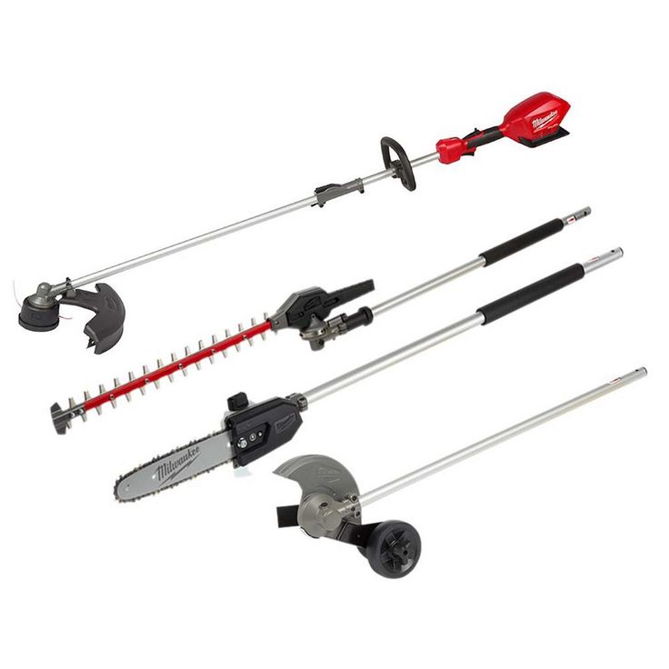 Milwaukee M18 FUEL 18-Volt Lithium-Ion Cordless Brushless String Grass Trimmer, Blower, Hedge Trimmer and Chainsaw Combo Kit