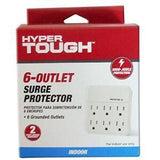 Hyper Tough 6-Outlet Surge Tap 1000-Joule Protection, White