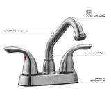 Ashland 2-Handle Utility Faucet in Polished Chrome - Super Arbor