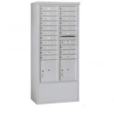 Salsbury Industries Free-Standing 4C Horizontal Mailbox Unit, Maximum Height, Double Column, Aluminum, Front Loading, USPS Access (72 in)