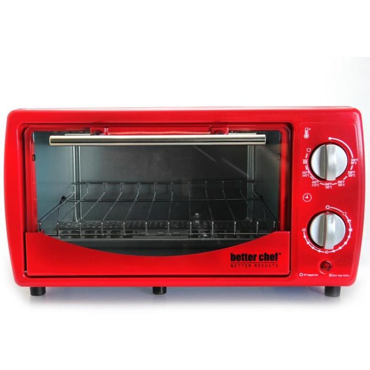 Better Chef 2-Slice Red Convection Toaster Oven (700-Watt)