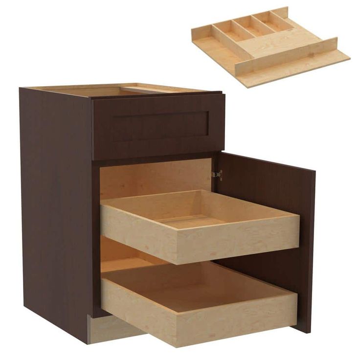 Home Decorators Collection Newport 21 in. W x 24 in. D x 34.5 in. H Assembled Plywood Base Kitchen Cabinet in Manganite with 2ROT Cutlery RH