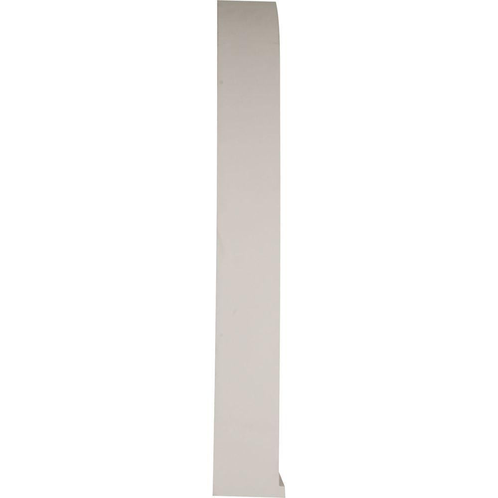 36 in. x 18 in. Half Round Primed Polyurethane Paintable Gable Louver Vent - Super Arbor