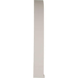 36 in. x 18 in. Half Round Primed Polyurethane Paintable Gable Louver Vent - Super Arbor
