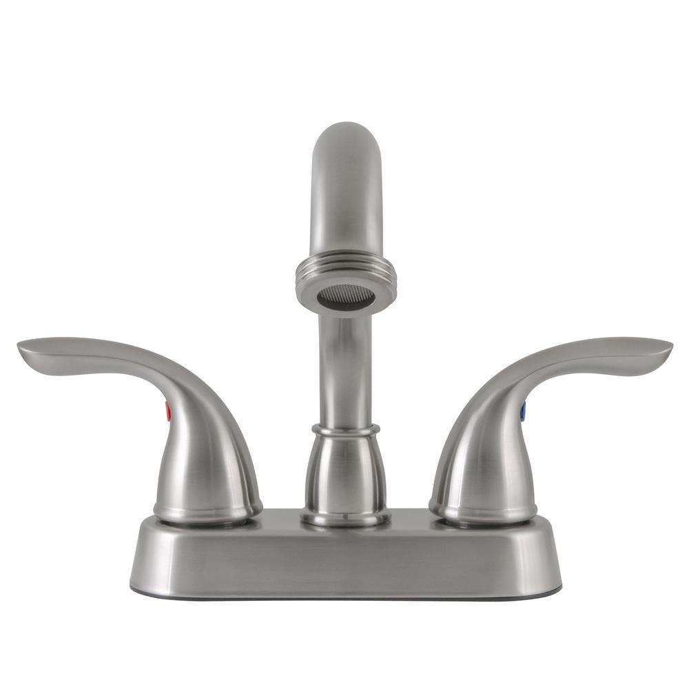 Ashland 2-Handle Utility Faucet in Satin Nickel - Super Arbor