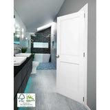 30 in. x 80 in. x 1-3/8 in. Shaker White Primed 2-Panel Solid Core Wood Interior Slab Door - Super Arbor
