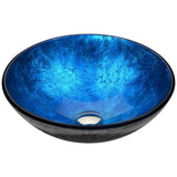 Arc Series Vessel Sink in Frosted Blue - Super Arbor