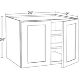 Home Decorators Collection Newport 24 in. W x 12 in. D x 24 in. H Assembled Plywood Wall Bridge Kitchen Cabinet in Manganite with Soft Close