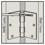4 in. Satin Nickel 5/8 in. Radius Door Hinge