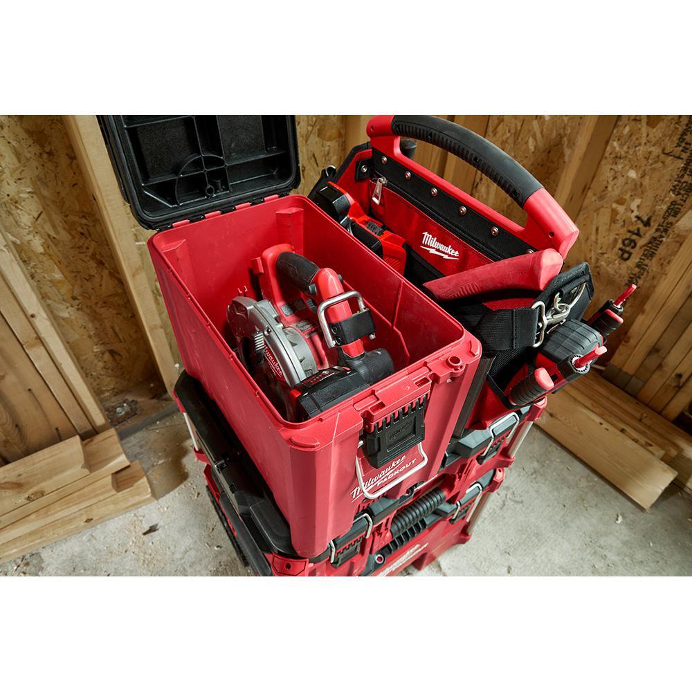 M18 18-Volt Lithium-Ion Brushless Cordless 7-1/4 in. Circular Saw Kit and PACKOUT 10 in. Compact Tool Box - Super Arbor