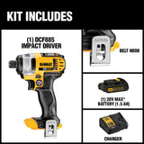 20-Volt MAX Lithium-Ion Cordless 1/4 in. Impact Driver with (1) 20-Volt Battery 1.3Ah, Charger and Tool Bag - Super Arbor