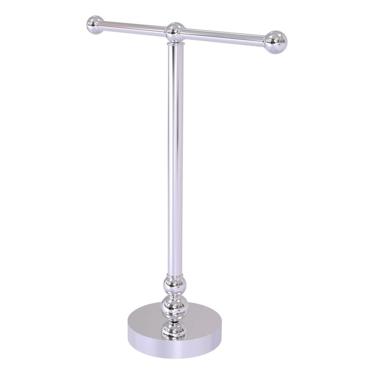 Allied Brass Vanity Top 2 Arm Guest Towel Holder in Matte White
