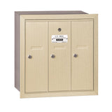 Sandstone Recessed-Mounted USPS Access Vertical Mailbox with 3 Door - Super Arbor